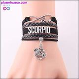 Plus Minus Co Leather Infinity Sign & Love Zodiac Bracelet, view 2