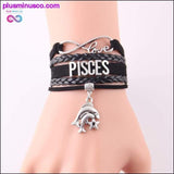 Plus Minus Co Leather Infinity Sign & Love Zodiac Bracelet, view 3