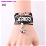 Plus Minus Co Leather Infinity Sign & Love Zodiac Bracelet, view 6