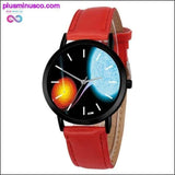 Plus Minus Co Leather Strap Analog Solar System Watch, view 4