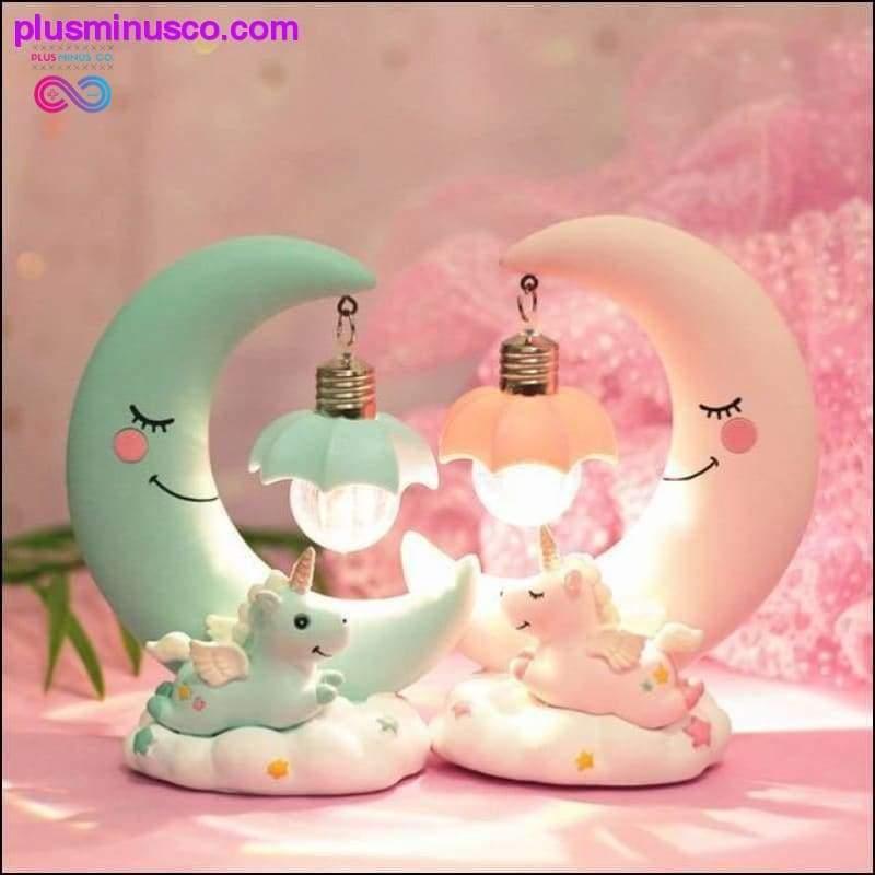 Plus Minus Co LED cartoon ornaments night light unicorn moon light