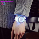 Plus Minus Co Led Flash Luminous Watch Personality trends students lovers, view 2