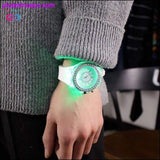 Plus Minus Co Led Flash Luminous Watch Personality trends students lovers, view 4