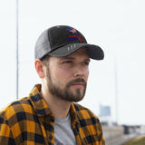 Plus Minus Co Left wing or right wing Unisex Trucker Hat, view 5