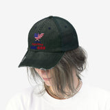 Plus Minus Co Left wing or right wing Unisex Trucker Hat, view 6