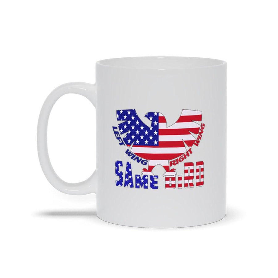 Plus Minus Co Left wing, right wing part of the Same Bird Mugs
