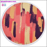 Plus Minus Co Leopard Beach Round Towel Tassels 3D Printed Sun Beach, view 2