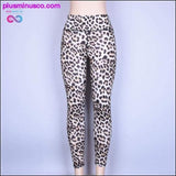 Plus Minus Co Leopard Print High Waist Hip Push Up Yoga Leggings Women, view 2