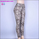 Plus Minus Co Leopard Print High Waist Hip Push Up Yoga Leggings Women, view 6