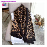 Plus Minus Co Leopard-printed Pashmina at PlusMinusCo.com, view 3