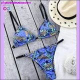 Plus Minus Co Leopard swimsuit female Sexy string lace up bikini 2020 High, view 3