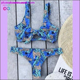 Plus Minus Co Leopard swimsuit female Sexy string lace up bikini 2020 High, view 6