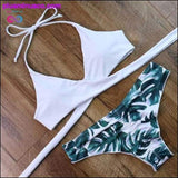 Plus Minus Co leopard swimsuit snake print bikini sexy cross bandage, view 3