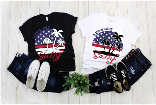 Plus Minus Co Let's Get Salty | American Flag T-Shirts