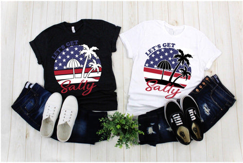 Plus Minus Co Let'S Get Salty | American Flag T-Shirts
