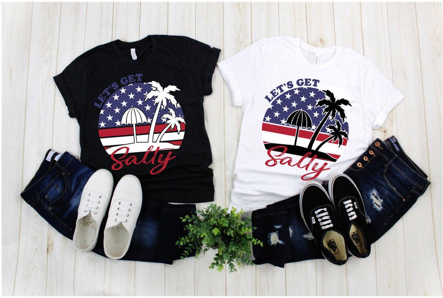 Plus Minus Co Let'S Get Salty | American Flag T-Shirts