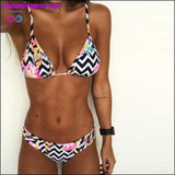 Plus Minus Co Letter Mini Women's Sexy Swimwear women Bandage Bikini, view 2