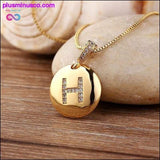 Plus Minus Co Letter Necklace Gold 26 Letters Charm Necklaces Pendants, view 3