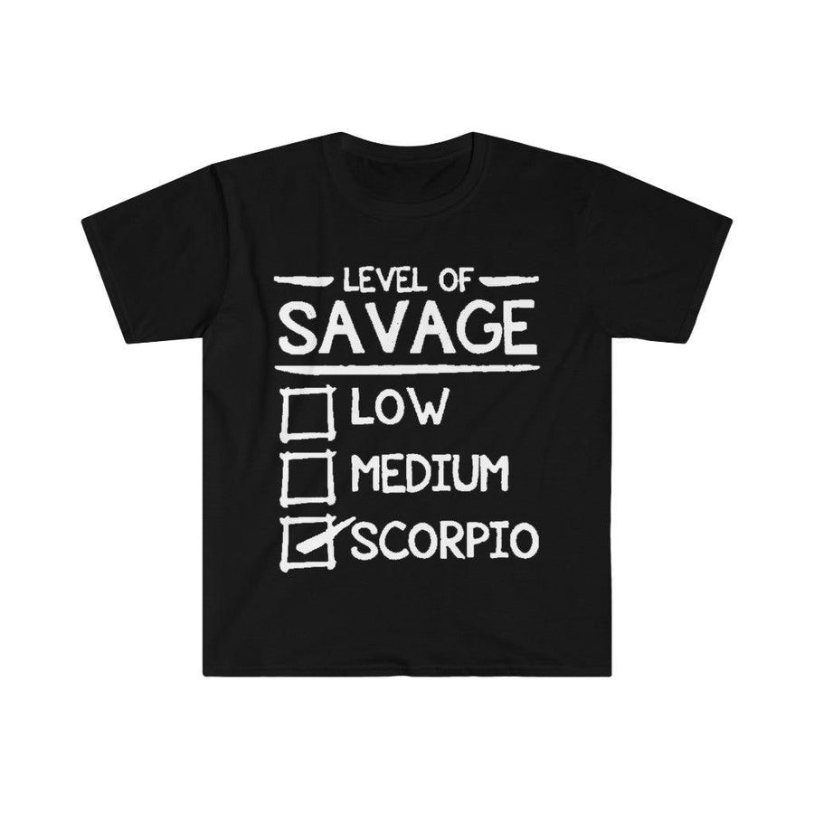 Plus Minus Co Level Of Savage Scorpio T-Shirts, Scorpio Women Gift || Scorpio Birthday Gift, scorpio tee || Scorpio Gift Ideas