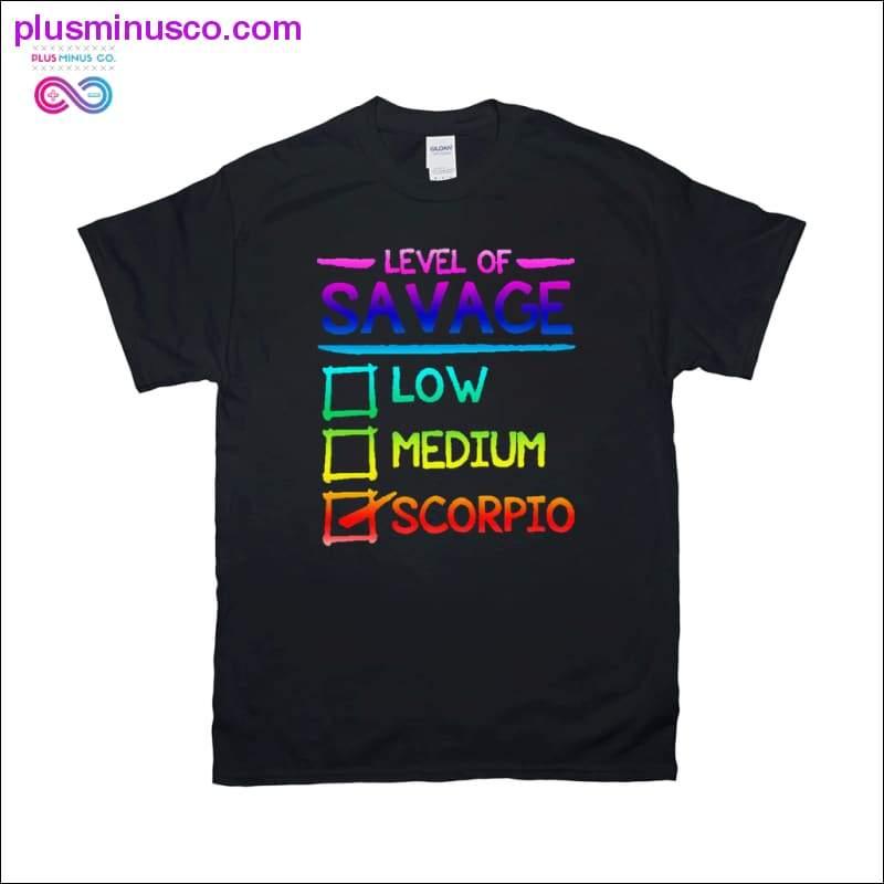 Plus Minus Co Level of Savage Scorpio T-Shirts