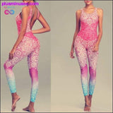 Plus Minus Co LI-FI Mandala Print Yoga Set Fitness Women Sports Running, view 3