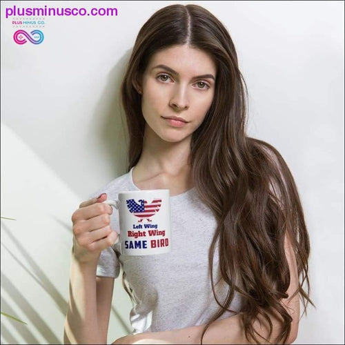 Plus Minus Co Libertarian Coffee Mug Left wing or the right wing part of