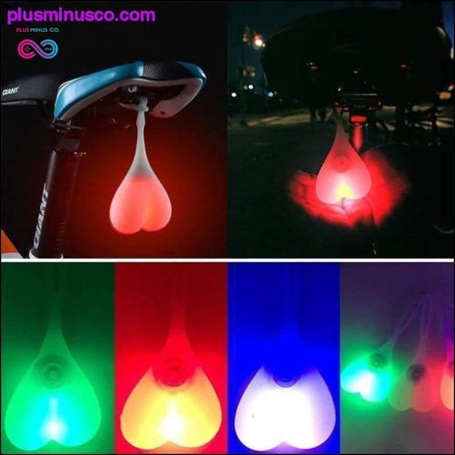 Plus Minus Co Light Heart Shape Waterproof Silicone Night Warning Led