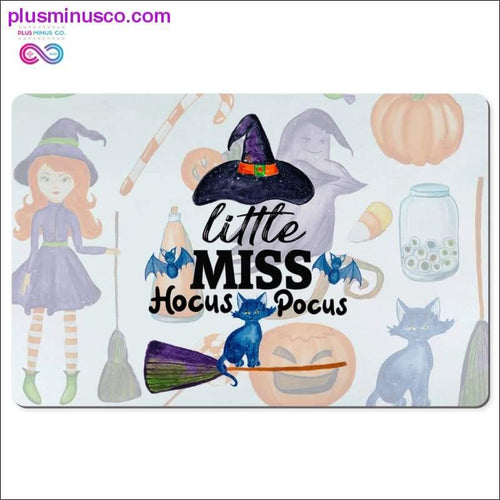 Plus Minus Co Little Miss Hocus Pocus Desk Mats 12x18