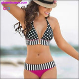 Plus Minus Co Liva Girl Stripe Bikini Women New Arrival Push-Up Padded, view 2