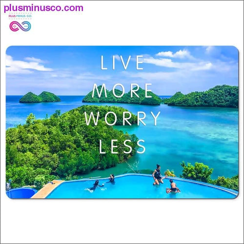 Plus Minus Co Live more worry less Desk Mats 12x18
