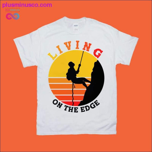 Plus Minus Co Living on the edge | Retro Sunset T-Shirts
