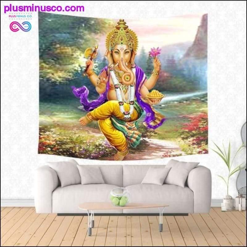 Plus Minus Co Lord Ganesha Wall Hanging Tapestry/ Beach Yoga Mat