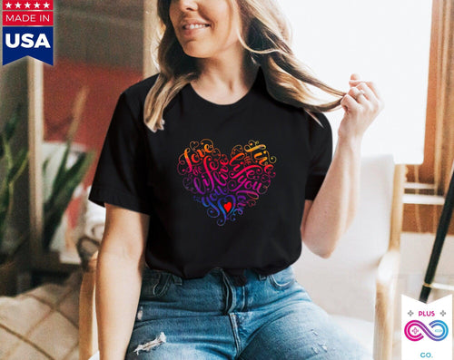 Plus Minus Co Love The Life You Live Black T-Shirts, Valentine's day gift idea,Good Vibe Tribe Tee, Gift for Mom, Gift For Her, Love