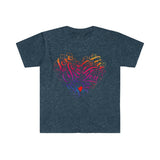 Plus Minus Co Love The Life You Live Black T-Shirts, Valentine's day gift idea,Good Vibe Tribe Tee, Gift for Mom, Gift For Her, Love, view 6
