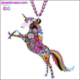 Plus Minus Co Lovely and Long Colorful Unicorn Necklace and Pendant For, view 3