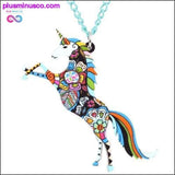 Plus Minus Co Lovely and Long Colorful Unicorn Necklace and Pendant For, view 4