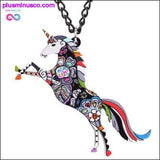 Plus Minus Co Lovely and Long Colorful Unicorn Necklace and Pendant For, view 5