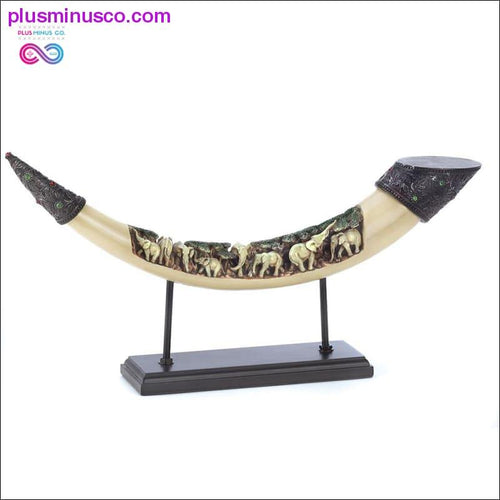 Plus Minus Co Lucky Elephants Tusk Sculpture ll Plusminusco.com