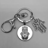 Plus Minus Co Lucky Hamsa Fatima Hand Eyes Keychains Charm Amulet Purse Bag Buckle Pendant For Car Keyrings key chains holder women, view 6