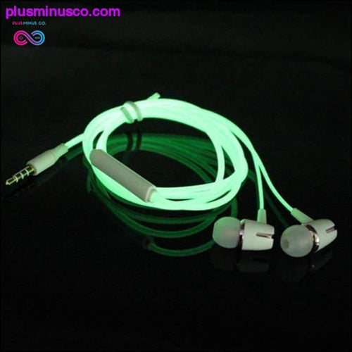 Plus Minus Co Luminous Headset 3.5mm Plug Wired Glowing Earphone with Mic