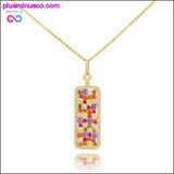 Plus Minus Co Luxurious Elegant Multicolored Pendant Necklace ||, view 3