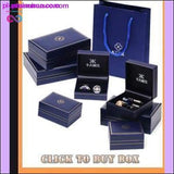 Plus Minus Co Luxury Blue Stone Square Cufflinks for Men, view 4