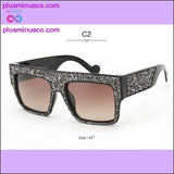 Plus Minus Co Luxury Crystal Oversize Sunglasses for Women - 100% UV400, view 3