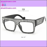 Plus Minus Co Luxury Crystal Oversize Sunglasses for Women - 100% UV400, view 5