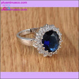 Plus Minus Co Luxury Engagement Ring with Silver Color Crystal, view 3