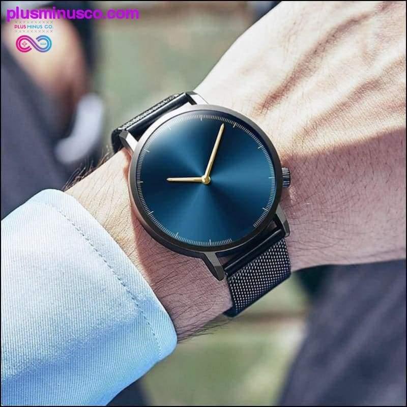 Plus Minus Co Luxury Stainless Steel Business Watch for Men