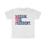 Plus Minus Co Madam Vice President | Madam VP T-Shirts First Woman Vice President Inauguration Feminist Gift Tee Unisex Tshirt, Democrats, Kamala Harris, view 2