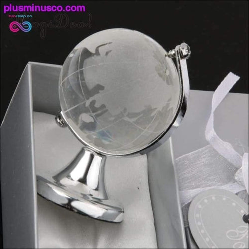 Plus Minus Co MagiDeal Silver Stand Crystal World Globe Wedding Gift