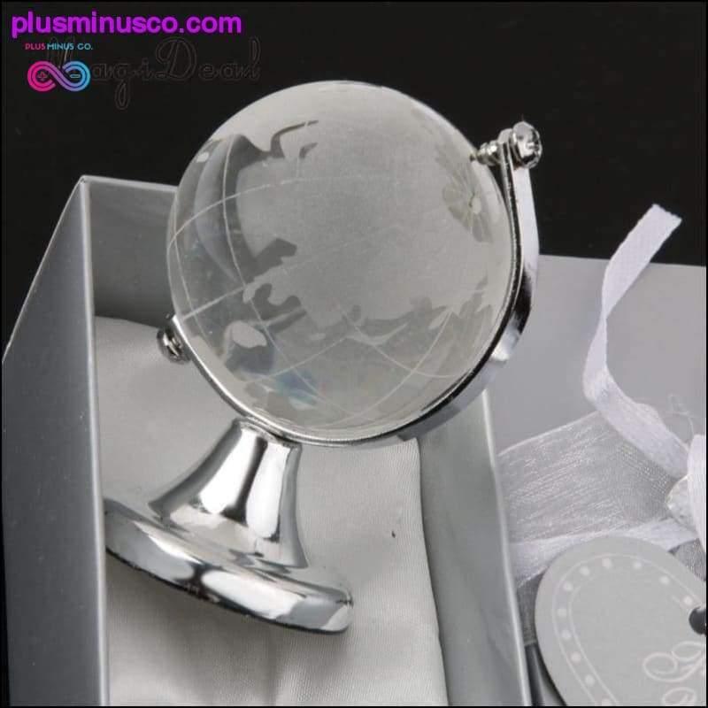 Plus Minus Co MagiDeal Silver Stand Crystal World Globe Wedding Gift