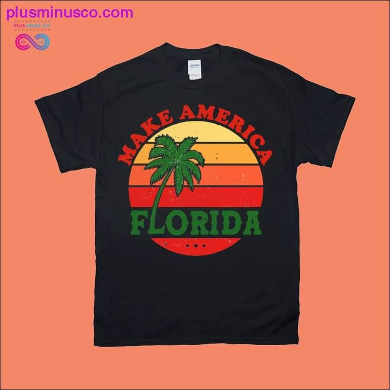 Plus Minus Co Make America Florida | Retro Sunset T-Shirts